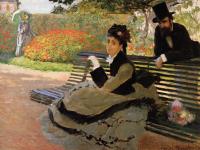 Monet, Claude Oscar - Camille Monet on a Garden Bench
